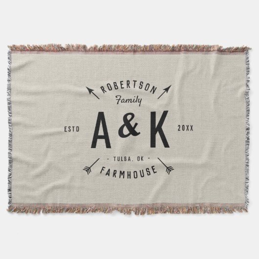 Monogramm der Arrow-Familie Decke (Vorderseite)