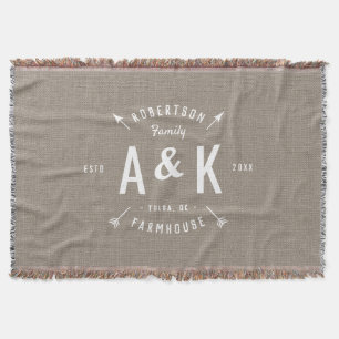 Monogramm der Arrow-Familie Decke