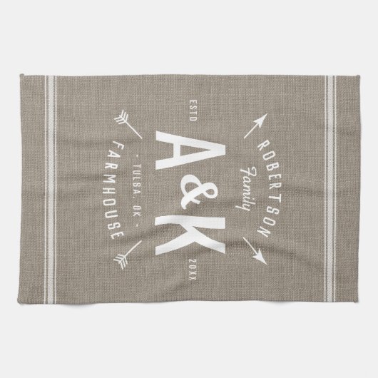 Monogramm der Arrow-Familie Handtuch (Horizontal)