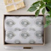 Monogramm der Austern der Wasserfarbe Seidenpapier (Geschenk)