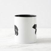 Monogramm der Bärenfamilie Tasse (Zentrum)