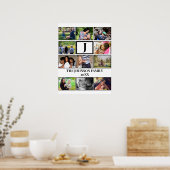 Monogramm der benutzerdefinierten Familie 11 - Fot Poster (Küche)