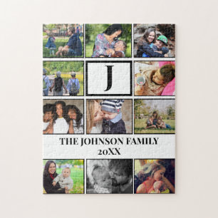 Monogramm der benutzerdefinierten Familie 11 - Fot Puzzle