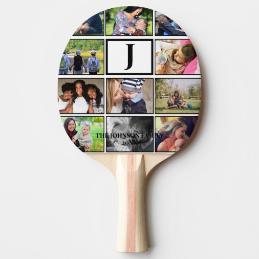 Monogramm der benutzerdefinierten Familie 11 - Fot Tischtennis Schläger (Vorderseite)