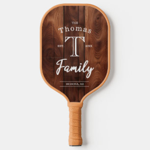 Monogramm der benutzerdefinierten Familie Pickleball Schläger