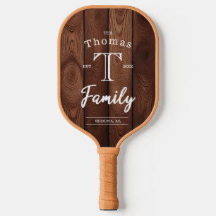 Monogramm der benutzerdefinierten Familie Pickleball Schläger