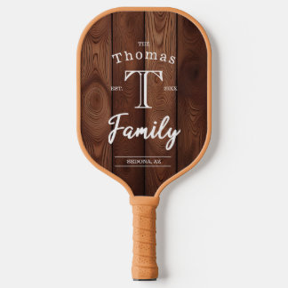 Monogramm der benutzerdefinierten Familie Pickleball Schläger