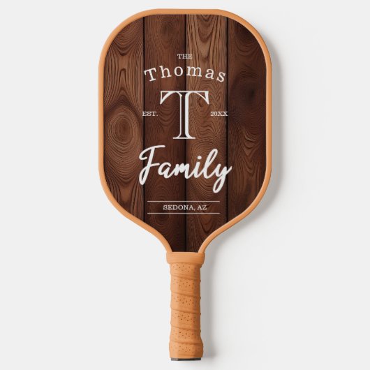 Monogramm der benutzerdefinierten Familie Pickleball Schläger (Vorderseite)