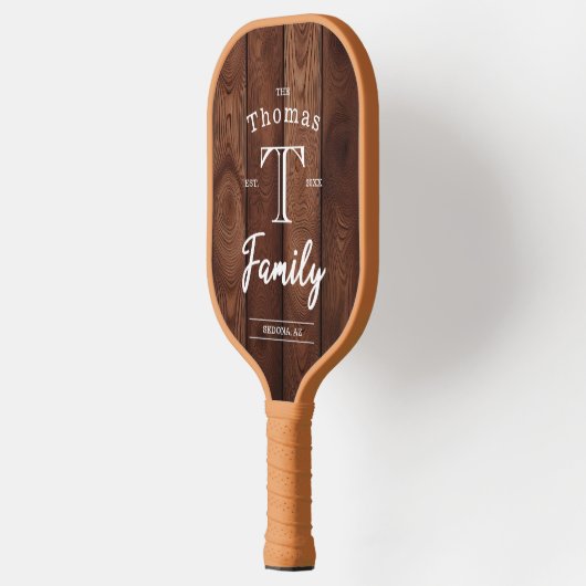 Monogramm der benutzerdefinierten Familie Pickleball Schläger (Links)