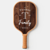 Monogramm der benutzerdefinierten Familie Pickleball Schläger (Rückseite)