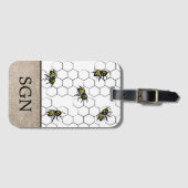 Monogramm der Bienen-und Gepäckanhänger (Vorderseite (Horizontal))