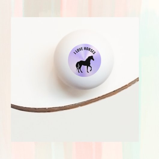 Monogramm der Black Horse Silhouette | Tischtennisball