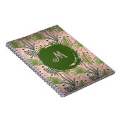 Monogramm der Blätter für botanische Grünpflanzen Notizblock (Rechte Seite)