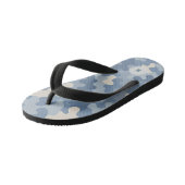 Monogramm der blauen Camouflage Kinderbadesandalen (Schrägansicht)