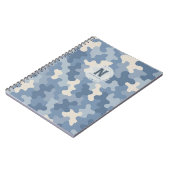 Monogramm der blauen Camouflage Notizblock (Linke Seite)