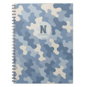 Monogramm der blauen Camouflage Notizblock (Vorderseite)