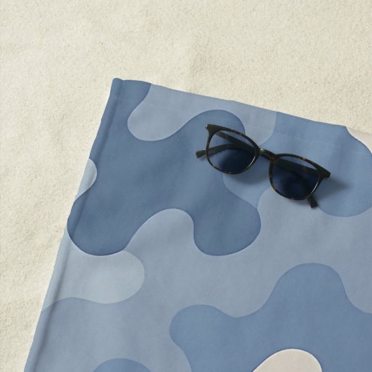 Monogramm der blauen Camouflage Strandtuch (Beispiel)