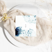 Monogramm der blauen naukalen Hochzeit in Urlaubso Serviette