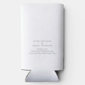 Monogramm der blauen Rose kann kühler werden Selters Dosenkühler (Rückseite)