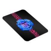 Monogramm der blauen Rose Magnet (Rechte Seite)