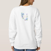 Monogramm der blauen Rose Sweatshirt (Rückseite)