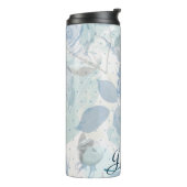 Monogramm der blauen Rose Thermosbecher (Nach links gedreht)