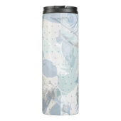 Monogramm der blauen Rose Thermosbecher (Rückseite)