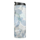 Monogramm der blauen Rose Thermosbecher (Nach rechts gedreht)