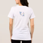 Monogramm der blauen Rose Tri-Blend Shirt (Rückseite)