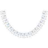 Monogramm der blauen Rose Wimpelkette (Alle)