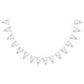 Monogramm der blauen Rose Wimpelkette (Alle)