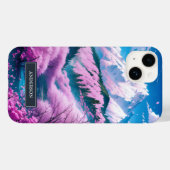 Monogramm der blühenden Kirschbaumen in Japan Case-Mate iPhone Hülle (Rückseite (Horizontal))