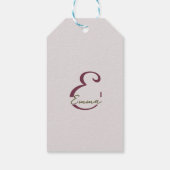 Monogramm der Blume Weiß und Magenta Orchid Geschenkanhänger (Rückseite)