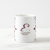 Monogramm der Blume Weiß und Magenta Orchid Kaffeetasse (Mittel)