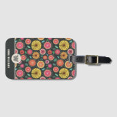 Monogramm der Bohemischen Scandi Folk-Blume Gepäckanhänger (Vorderseite (Horizontal))