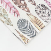 Monogramm der Bohemischen Tribal-Wasserfarbenfeder Fleecedecke (Ecke)