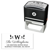 Monogramm der botanischen Blätter Permastempel (Beispiel)