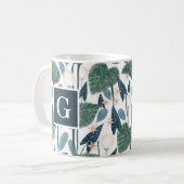 Monogramm der botanischen Illustration Pflanze-Mam Kaffeetasse (Vorderseite Links)