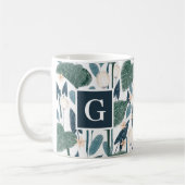 Monogramm der botanischen Illustration Pflanze-Mam Kaffeetasse (Links)