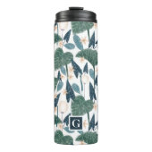 Monogramm der botanischen Illustration Pflanze-Mam Thermosbecher (Vorderseite)