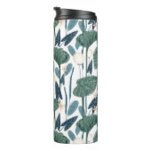 Monogramm der botanischen Illustration Pflanze-Mam Thermosbecher (Nach rechts gedreht)