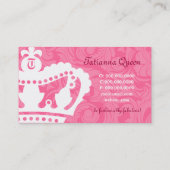 Monogramm der Couture-311-Crown Visitenkarte (Rückseite)