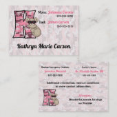 Monogramm der Emergency Information Cards für Kind Telefonnummerkarte (Vorne/Hinten)