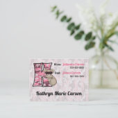 Monogramm der Emergency Information Cards für Kind Telefonnummerkarte (Stehend Vorderseite)