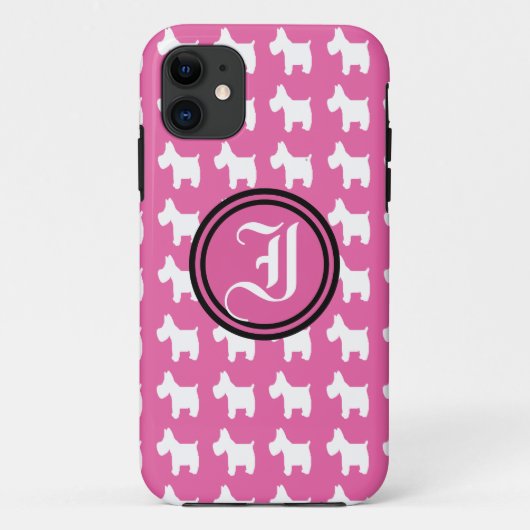 Monogramm der Ermächtigungs-(Westies) Case-Mate iPhone Hülle (Rückseite)