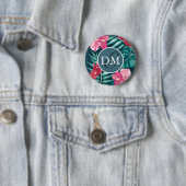 Monogramm der exotischen Summer-Blume Button (Beispiel)