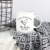 Monogramm der Familie der frischen Eier Kaffeetasse