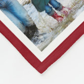 Monogramm der Familie Holiday Greenery Wreath 12 F Fleecedecke (Ecke)