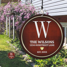 Monogramm der Familie - Name und Anschrift Persona