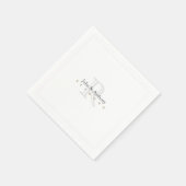 Monogramm der Familie (Namen/Initialwert) auf weiß Serviette (Ecke)